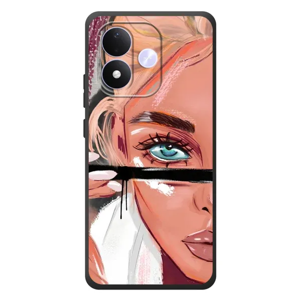 Чехол с рисунком «Девушка и ресницы» для Xiaomi Redmi Note 17 Чехол с рисунком «Девушка и ресницы» для Xiaomi Redmi Note 17