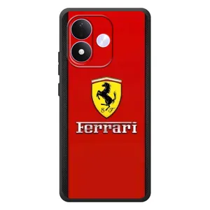 Силиконовый бампер с картинкой машины на Xiaomi Redmi Note 17 (Ferrari Logo)