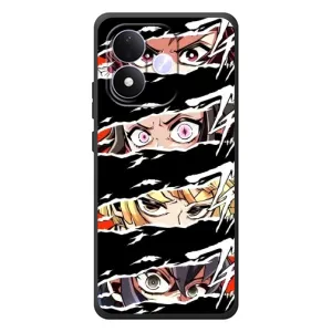 Силиконовые чехлы с глазами Anime для Сяоми Редми Ноте 17 (Глаза на чорном)