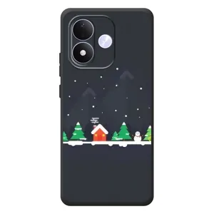 Силиконовый бампер на рождество для Xiaomi Redmi Note 17 (Город зимний)