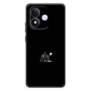 Чехол с картинками на черном фоне для Xiaomi Redmi Note 17 (Книжки)