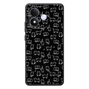 Чехол на тематику: Коты для Xiaomi Redmi Note 17 (Котики на черном)