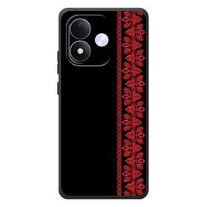 Силиконовый Чехол на Xiaomi Redmi Note 17 (Красная Вышиванка)