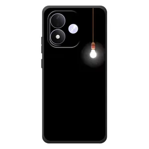 Чехол с картинками на черном фоне для Xiaomi Redmi Note 17 (Лампочка)