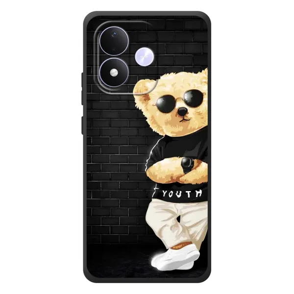 Чехол с рисунком «Мишка в очках» для Xiaomi Redmi Note 17