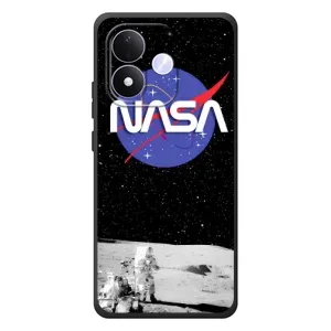 Силиконовый бампер с принтом "Наса" на Xiaomi Redmi Note 17 (Nasa на луне)