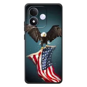 Чехол Флаг USA для Xiaomi Redmi Note 17 (Орел и флаг)