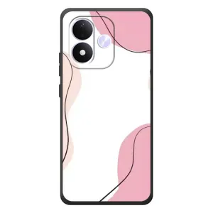Чехол цветочный дизайн для Xiaomi Redmi Note 17 (Розовый фон)