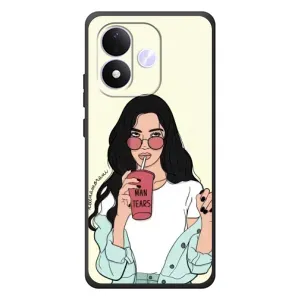 Силіконовый Чохол на Xiaomi Redmi Note 17 з картинкой Модных девушек (З напоєм)