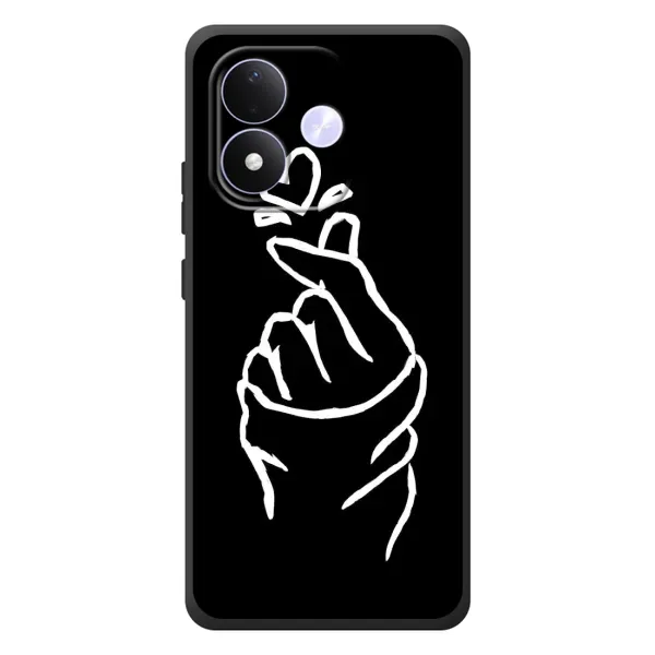 Чехол с рисунком «Сердце на черном» для Xiaomi Redmi Note 17