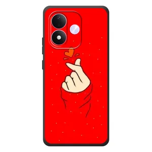 Чехлы (Знак сердечка) на Xiaomi Redmi Note 17 (Сердце на красном)