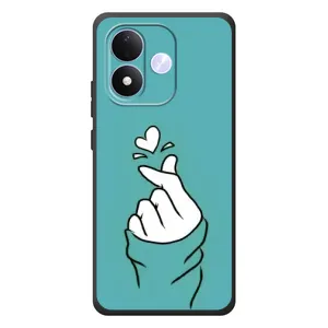 Чехлы (Знак сердечка) на Xiaomi Redmi Note 17 (Сердечко на бирюзовом)