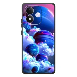 Чехлы КОСМОС для Xiaomi Redmi Note 17 (Синие планеты)