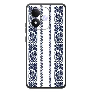 Силиконовый Чехол на Xiaomi Redmi Note 17 с картинкой Вышиванки (Синяя вышиванка)