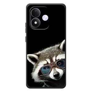 Силиконовый Чехол с Енотами на Xiaomi Redmi Note 17 (Стильный Енот)