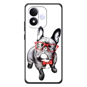 Бампер для Xiaomi Redmi Note 17 с картинкой "Песики" (В очках)