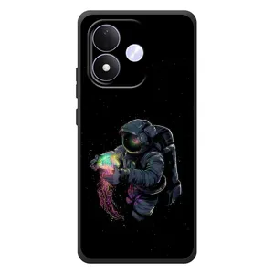 Силиконовый Чехол с принтом "Космонавты" на Xiaomi Redmi Note 17 (В руках земля)