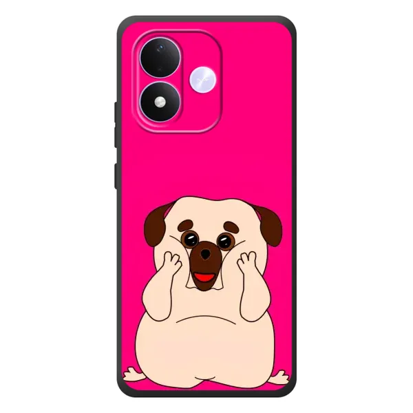 Чехол с рисунком «Веселый Мопсик» для Xiaomi Redmi Note 17