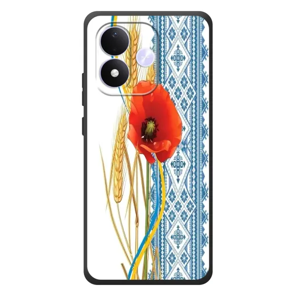 Чехол с рисунком «Вышиванка с цветком» для Xiaomi Redmi Note 17 Чехол с рисунком «Вышиванка с цветком» для Xiaomi Redmi Note 17