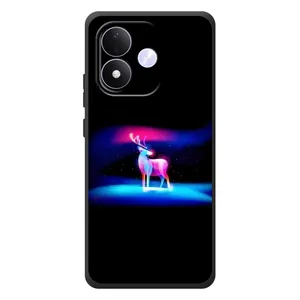 Силиконовый бампер с картинкой животных для Xiaomi Redmi Note 17 (Яркий олень)