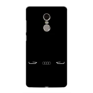 Силиконовый бампер с картинкой машины на Xiaomi Redmi Note 4 (Силует Audi)