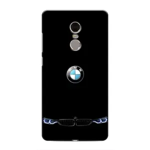 Силиконовый бампер с картинкой машины на Xiaomi Redmi Note 4 (Черный BMW)