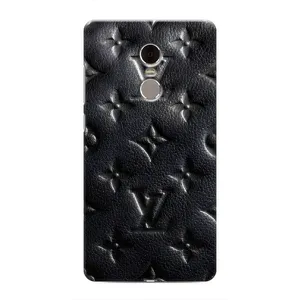 Текстурный Чехол Louis Vuitton для Редми Нот 4 (Черный ЛВ)
