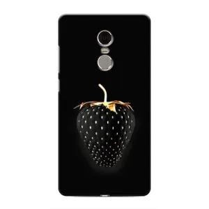 Чехол с изображением вкусной еды для Xiaomi Redmi Note 4 (Чёрная клубника)