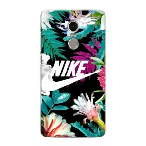 Силиконовый Чехол на Xiaomi Redmi Note 4 с картинкой Nike (Цветочный Nike)