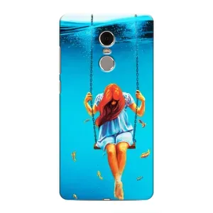 Чехол Стильные девушки на Xiaomi Redmi Note 4 (Девушка на качели)