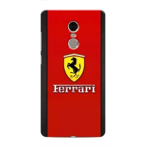 Силиконовый бампер с картинкой машины на Xiaomi Redmi Note 4 (Ferrari Logo)