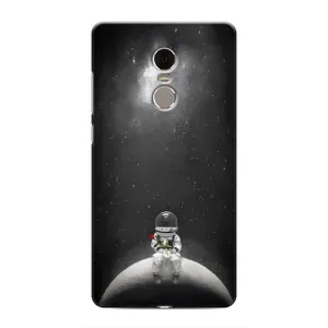 Силиконовый Чехол с принтом "Космонавты" на Xiaomi Redmi Note 4 (Космонавт романтик)
