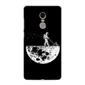 Силиконовый Чехол с принтом "Космонавты" на Xiaomi Redmi Note 4 (Космонавт)