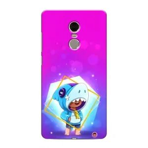 Чехол Бравл Старс для Xiaomi Redmi Note 4 (Леон в костюме Акулы)