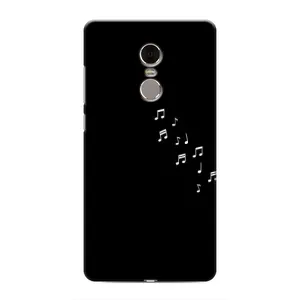 Чехол с картинками на черном фоне для Xiaomi Redmi Note 4 (Ноты)