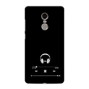 Чехол с картинками на черном фоне для Xiaomi Redmi Note 4 (Плеер)