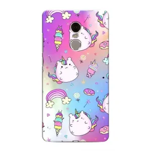 Чехол Unicorn на Xiaomi Redmi Note 4 (Радуга и Единорог)
