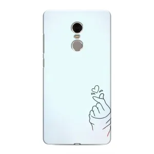 Чехлы (Знак сердечка) на Xiaomi Redmi Note 4 (Сердце на голубом)