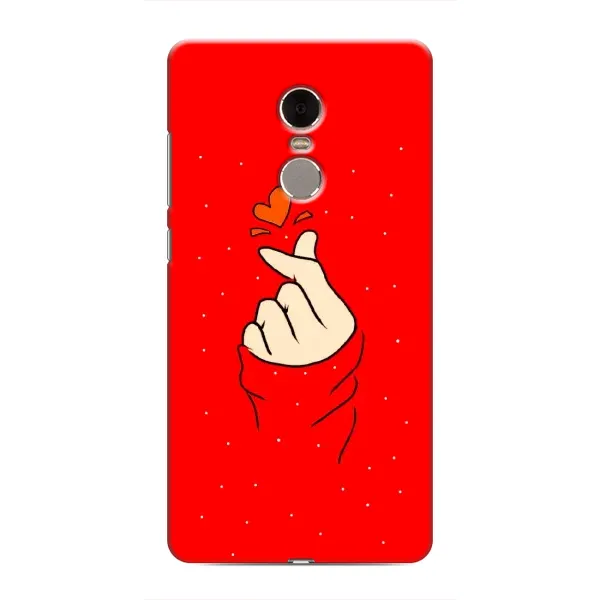 Чехол с рисунком «Сердце на красном» для Xiaomi Redmi Note 4 Чехол с рисунком «Сердце на красном» для Xiaomi Redmi Note 4