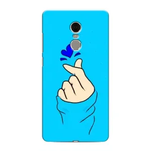 Чехлы (Знак сердечка) на Xiaomi Redmi Note 4 (Сердце на синем)