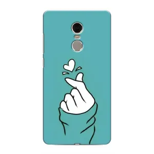 Чехлы (Знак сердечка) на Xiaomi Redmi Note 4 (Сердечко на бирюзовом)