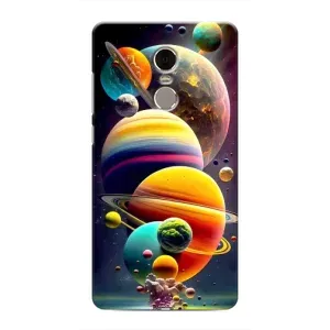 Чехол (ТПУ) с планетами на Xiaomi Redmi Note 4 (Солнечна система)