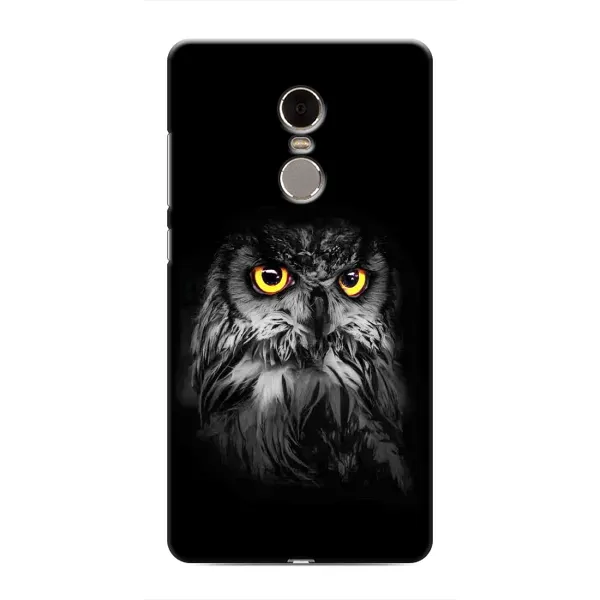 Чехол с рисунком «Сова на чёрном» для Xiaomi Redmi Note 4 Чехол с рисунком «Сова на чёрном» для Xiaomi Redmi Note 4