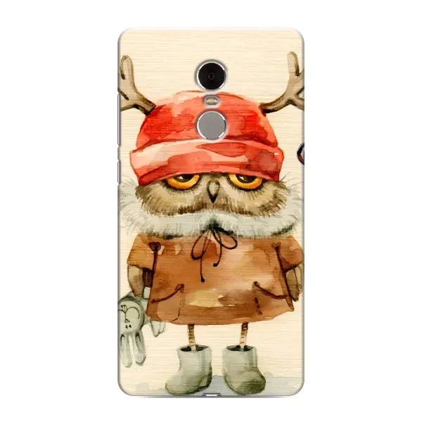 Чехол с рисунком «Сова в шапке» для Xiaomi Redmi Note 4 Чехол с рисунком «Сова в шапке» для Xiaomi Redmi Note 4