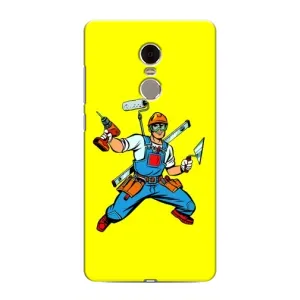 Силиконовый бампер (Работники) на Xiaomi Redmi Note 4 (Строитель)