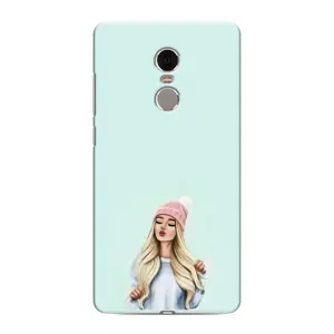 Силиконовый Чехол на Xiaomi Redmi Note 4 с картинкой Стильных Девушек (В шапке)