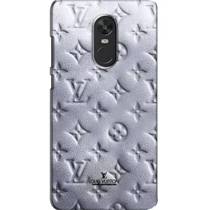 Текстурный Чехол Louis Vuitton для Редми нот 4х (Белый ЛВ)