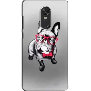 Чехол (ТПУ) Милые собачки для Xiaomi Redmi Note 4X (Бульдог в очках)