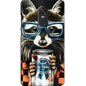 Силиконовый Чехол с Енотами на Xiaomi Redmi Note 4X (Енот в очках)