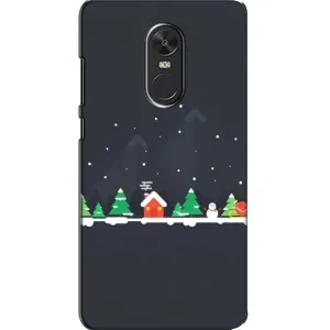 Силиконовый бампер на рождество для Xiaomi Redmi Note 4X (Город зимний)